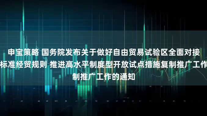 申宝策略 国务院发布关于做好自由贸易试验区全面对接国际高标准经贸规则 推进高水平制度型开放试点措施复制推广工作的通知