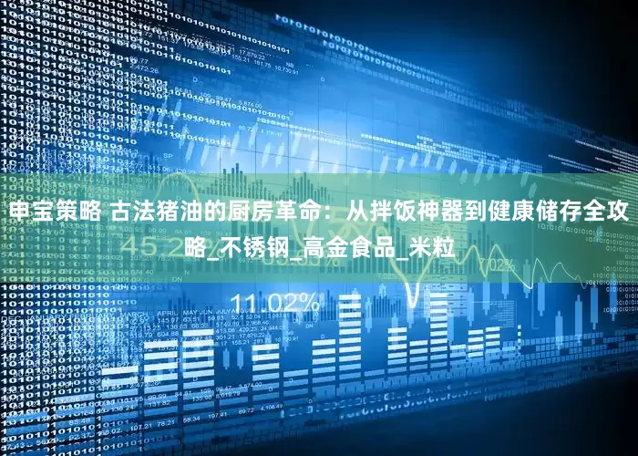 申宝策略 古法猪油的厨房革命：从拌饭神器到健康储存全攻略_不锈钢_高金食品_米粒
