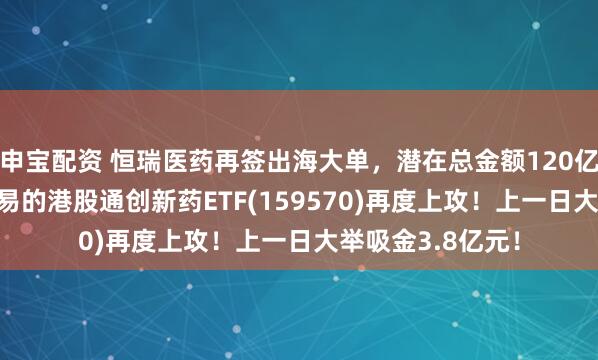 申宝配资 恒瑞医药再签出海大单，潜在总金额120亿美元！可T+0交易的港股通创新药ETF(159570)再度上攻！上一日大举吸金3.8亿元！