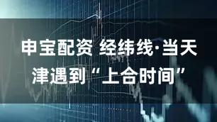 申宝配资 经纬线·当天津遇到“上合时间”